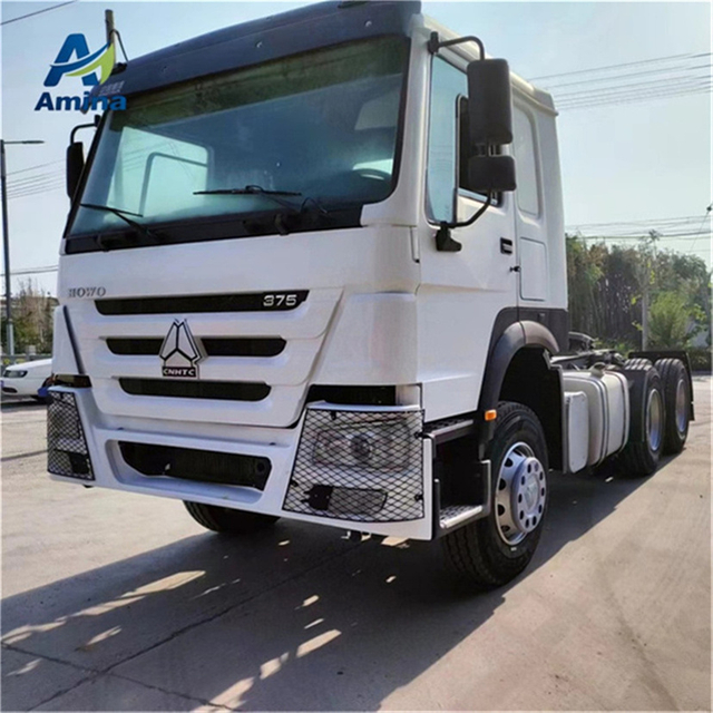 New HOWO 6X4 Truck 371-430HP Diesel Engine Fast Transmission Flat Roof Tractor Truck Euro 2/Euro 3 Left